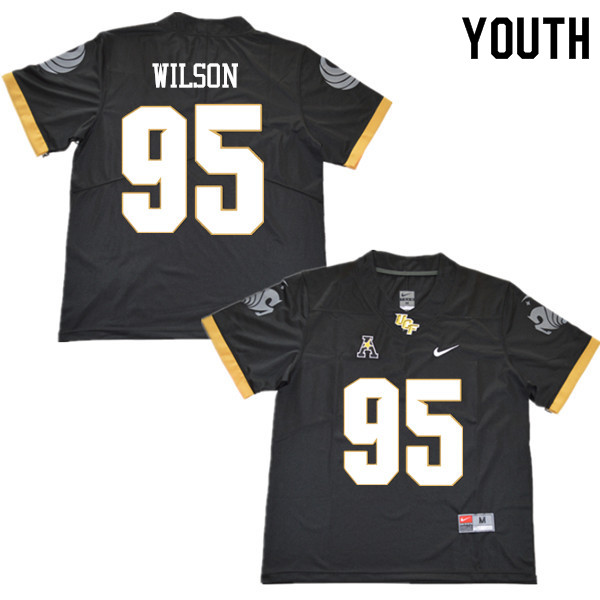 Youth #95 Kendrick Wilson UCF Knights College Football Jerseys Sale-Black